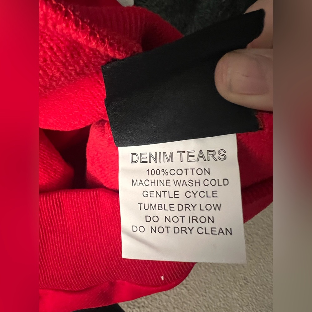 Denim Tears Wreath Sweatshirt Red White - Picture 14 of 14